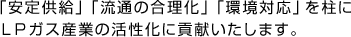 �u���苟���v�u���ʂ̍������v�u���Ή��v�𒌂� LP�K�X�Y�Ƃ̊������ɍv���������܂��B